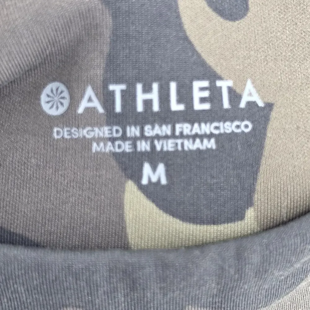 Athleta Green Essex Camo High Rise Hybrid Jogger Leggings W/ Pockets Size M